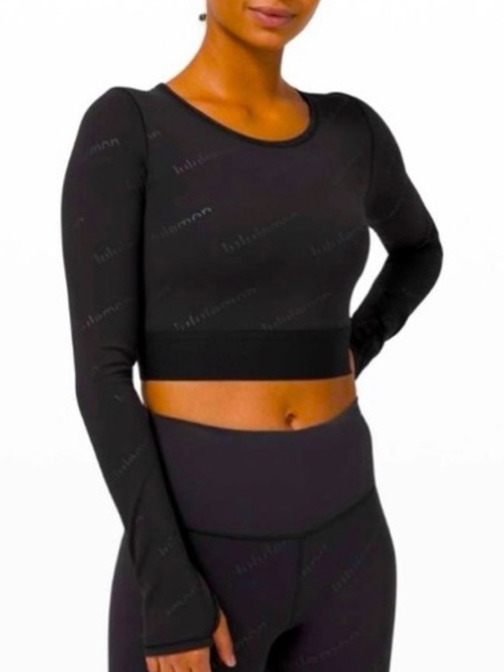 Lululemon Wunder Train Cropped Long Sleeve *Special Edition Size 4 Pilates Top